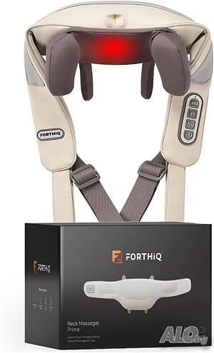 НОВ масажор за врат FORTHiQ - облекчаване на болката в дълбоките тъкани, регулируема топлина...