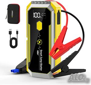 НОВ смарт jump starter стартов стартер 5000A, батерия за старт на двигателя, 26800mAh