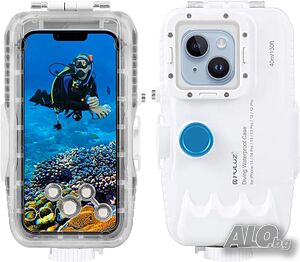 Водоустойчив калъф PULUZ 40M/130FT за iPhone 15/15 Pro/14/14 Pro/13/13 Pro/12/12 Pro, защитен корпус