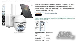 НОВА BOIFUN Соларна безжична охранителна камера за външна употреба - 2K WiFi с батерии...