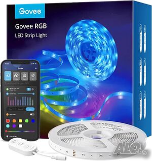 НОВА, ТЕСТВАНА Govee H6159 Smart LED лентоа, 5 метра WiFi LED лентово осветление, Alexa и Google...