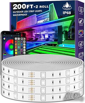 AILBTON 200 фута външни LED ленти, водоустойчиви, IP68 външни LED ленти, водоустойчиви с Bluetooth..