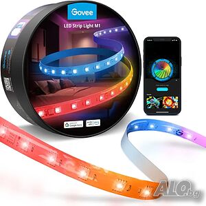 НОВА, ТЕСТВАНА Govee M1 RGBIC LED лента, 16.4 фута WiFi LED светлини за шкаф, телевизор, легло...