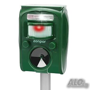 zonpor HSUK-501 Ултразвуков репелент за животни, птици, лисици захранван от слънчева батерия...