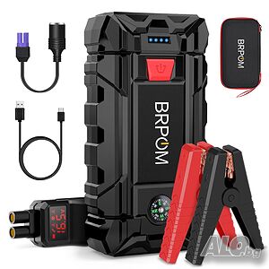 Нов перфектен BRPOM BM3000 Автомобилен стартер, 5000A пик 26800mAh до 10 л бензинов или 8.0 л дизел