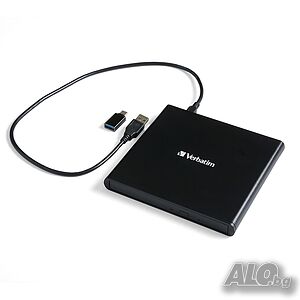 Чисто ново запечатано оптично устройство Verbatim External Slimline 43886, външно, USB-C...