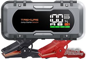 Нов джъмп стартер TREKURE 6000A / 27000mAh за бензинови/12L дизелови автомобили) с 65W бързо заре...