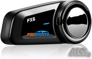 Нов Fodsports FX6 Bluetooth интерком за мотоциклет до 6 мотоциклетисти, 1000 м комуникационна...
