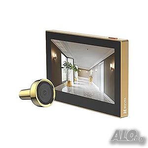 Безжична шпионка за врата EZVIZ CP2 с 4.3” монитор, отвор 14-26 мм, дебелина на вратата 35-105 мм...