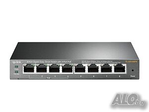 Чисто нов 8 портов пое суич Switch (Комутатор) TP-Link TL-SG108PE PoE TL-SG108PE Комутатор...