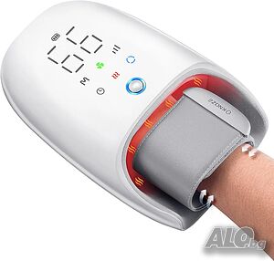 Чисто нов компресорен безжичен масажор за ръце KNQZE с touchscreen, топлина, ролков масаж, охлаждане