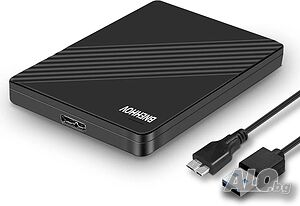 BNEHHOV 500GB 2.5” ултра тънък преносим USB 3.0 SATA HDD външен твърд диск за PC, настолен компютър
