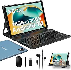 Нов FORUSER 10” Android 14 таблет, осемядрен 2.0Ghz 5G WiFi, 36GB RAM 128GB ROM (1TB TF) 1920x1200..