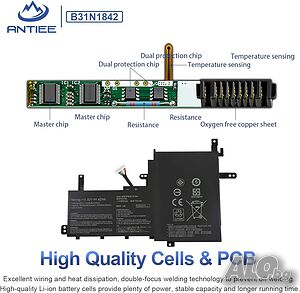 Батерия за лаптоп ASUS VivoBook S15 42Wh, B31N1842, X513EA, X513EP, X513EQ, X531F, X531FA, K531F...
