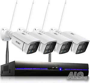 Чисто нова, проверена REIGY 3MP WIFI CCTV система с прожектор, комплект външни камери 10CH NVR