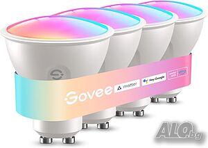 Чисто нови запечатани 4бр. Умни Крушки Govee GU10 Smart Bulb - Matter, RGBWW, WiFi & Bluetooth