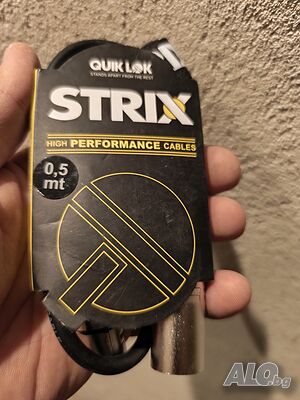 Чисто нов XLR кабел Quik Lok STRIX 0.5 м - Професионално качество