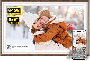 Чисто нова ГИГАНТСКА 15.6” Дигитална Фоторамка BIGASUO - 64GB, Full HD, WiFi (Frameo) ​