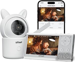 Чисто нов смарт AI бебефон ieGeek Baby 4 1080p - 4.3” дисплей, App Control и AI проследяване