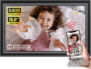 Огромна 15.6” Дигитална Wi-Fi Рамка Frameo BIGASUO - 64GB, Full HD, Смарт приложение Frameo