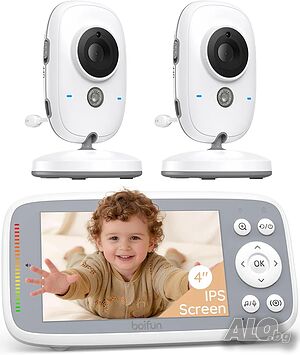 Чисто нов без Wifi и Интернет Бебефон с 2 Камери BOIFUN VB616 - 4” IPS Екран / Нощно виждане