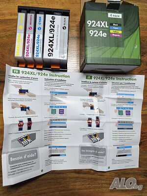 Чисто нов комплект касети 924XL / 924e за HP - 4 броя (Черна и Цветни)