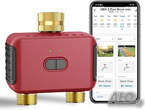 Чисто Нов Смарт Таймер за Поливна Система GIEXSMART, 2-Зонов Контролер с WiFi / Zigbee, Tuya и Smart