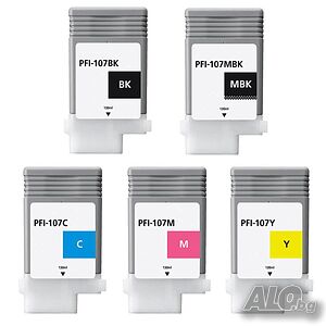 Чисто нови запечатани комплект мастилници Canon PFI-107 (130ml) за плотери imagePROGRAF