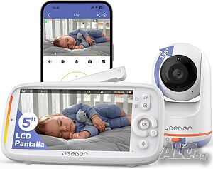 Чисто нов Заглавие бебефон с 2K камера и 5” монитор Jeeber VB805Pro - WiFi / Мобилно приложение