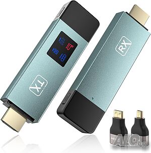 Нов Безжичен HDMI предавател и приемник BRAIDOL - 4K декодиране / 1080P Full HD / LED екран