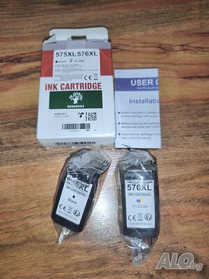 Чисто нов запечатан комплект мастилени Касети GREENSKY 575XL Black и 576XL Tri-Color за Canon П