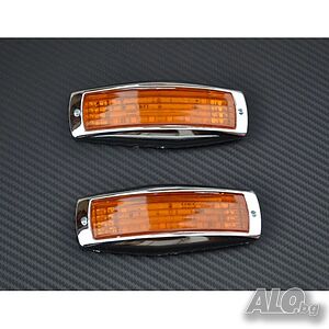 1бр. хром-никел ЛЕД LED габарити с 12 диода 24V, 3 цвята