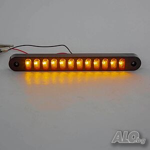 1бр. ЛЕД LED НЕОН габарит с 12 диода, 12-24V, ОРАНЖЕВИ