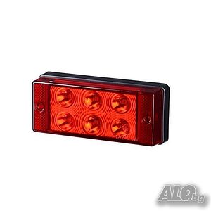 1бр. ЛЕД LED лампа за мъгла червена, 12-24V, ПОЛША