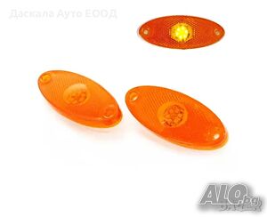1бр. Диодни LED ЛЕД габарити светлини 24 волта с 6 SMD диода, ОРАНЖЕВИ
