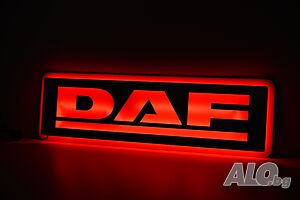 Огледална 3D табела за ДАФ DAF 24V, RGB с дистанционно, 75х25см