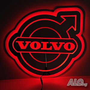 Огледална 3D табела за ВОЛВО VOLVO 24V, RGB с дистанционно, 50х50см