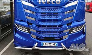 Ролбар под предна броня цял с рогове около номер за Ивеко Iveco S-Way