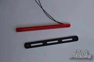 1бр. ЛЕД LED трети стоп, червено стъкло, дълъг, 12-24V, ПОЛША