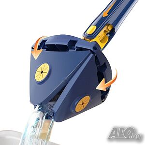 Разтегателен триъгълен MOP за почистване, 360° с 3 парцала