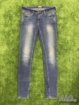 Tommy Hilfiger | Mid Rise Skinny | Дамски дънки | Синьо и бяло | Като нови