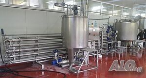 Пастьоризатор, машина за горещо пълнене. Хранително вкусова промишленост.