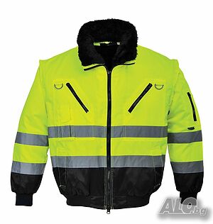 PJ50 Яке пилотско с висока видимост със свалящи се ръкави и подплата S M L XL XXL XXXL+ Яке Мъжко жълт | Облекло | София