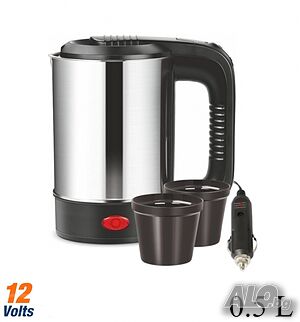 Електрическа термокана чайник с кабел и 2 броя чаши 12V 250W 500ml