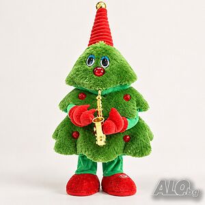 Танцуваща и пееща коледна елха със саксофон - Духът на купона у дома!