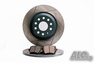 Задни нарязани дискове 282мм×12мм с керамични накладки Audi, Seat, Skoda и VW