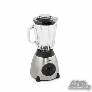 Блендер Esperanza, 500W, 1.5л., Стъклена кана, Инокс черен