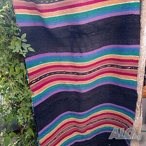 Ръчно тъкана памучна битова черга / пътека - 320 х 80 см