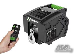 Електрическа лебедка Ribimex 12V - 900/1800 кг с дистанционно управление
