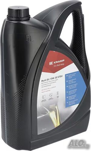 Супер универсално масло KRAMP 15W-30 STOU (4 бр. - 5L) - За двигател, скорости и хидравлика